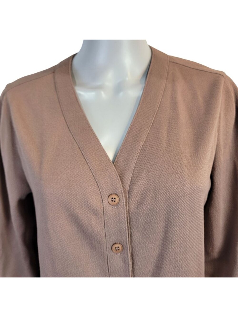 Vintage 70s Suit Women Large 14 Brown Jacket High Rise Straight Pants Retro Work - Picture 12 of 16